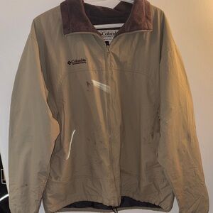 Columbia Beige Coat with Brown Fleece Collar